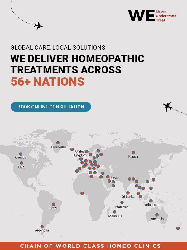 We Deliver homeopathic treatment across 56+ Nations